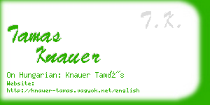 tamas knauer business card